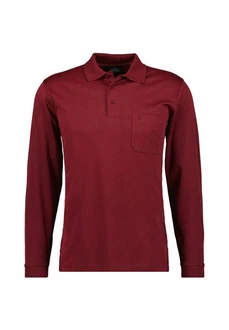 RAGMAN Poloshirt Langarmshirts Dunkelrot/Bordeaux/Rot