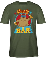 Shirtracer T-Shirt Party Br Party & Alkohol Herren Dunkelgrün/Braun/Khaki