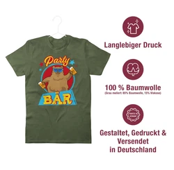 Shirtracer T-Shirt Party Br Party & Alkohol Herren Dunkelgrün/Braun/Khaki