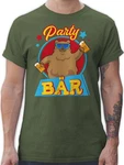 Shirtracer T-Shirt Party Br Party & Alkohol Herren Dunkelgrün/Braun/Khaki