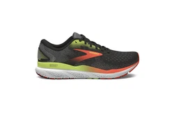 Brooks Ghost Laufschuh (16) SCHWARZ/MANDARINROT/GRÜN/SCHWARZ/EBONY/YUCCA/MARINE