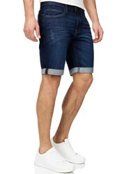 Indicode Herren Sommer Jeans Shorts B556a Dunkelblau/Hellblau/Blau