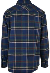 Urban Classics Herren Checked Mountain Shirt Blau/Hellblau/Dunkelblau
