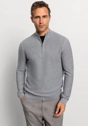 OLYMP Troyer Pullover Casual Grau/Hellgrau/Dunkelgrau