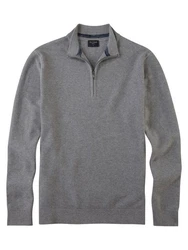 OLYMP Troyer Pullover Casual Grau/Hellgrau/Dunkelgrau