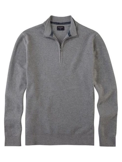 OLYMP Troyer Pullover Casual Grau/Hellgrau/Dunkelgrau