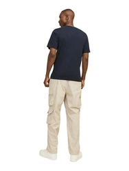 Jack & Jones T-Shirt JCOOUTDOOR LOGO navy/rauchblau/wei