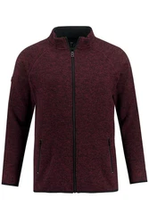 JP1880 Fleecejacke Strickfleece-Jacke Dunkelrot/Bordeaux/Rot