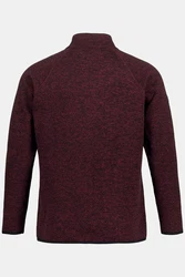JP1880 Fleecejacke Strickfleece-Jacke Dunkelrot/Bordeaux/Rot