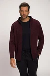 JP1880 Fleecejacke Strickfleece-Jacke Dunkelrot/Bordeaux/Rot
