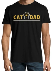 Youth Designz Print-Shirt Cat Dad Herren T-Shirt Braun/Grau