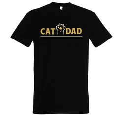 Youth Designz Print-Shirt Cat Dad Herren T-Shirt Braun/Grau