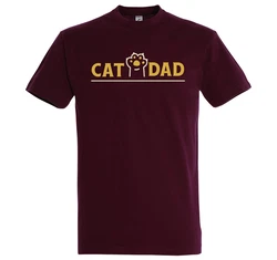 Youth Designz Print-Shirt Cat Dad Herren T-Shirt Braun/Grau