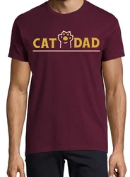 Youth Designz Print-Shirt Cat Dad Herren T-Shirt Braun/Grau