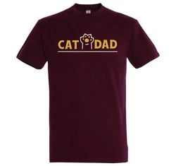 Youth Designz Print-Shirt Cat Dad Herren T-Shirt Braun/Grau
