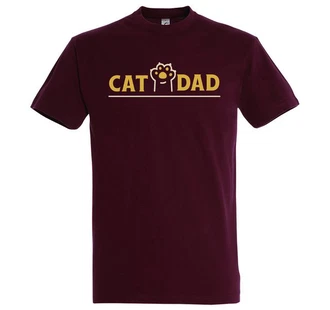 Youth Designz Print-Shirt Cat Dad Herren T-Shirt Braun/Grau