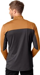 VAUDE Rollkragenshirt Me Livigno Halfzip II SCHWARZ/SILT BRAUN