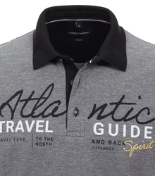 CASAMODA Polo-Shirt uni Grau/Blau