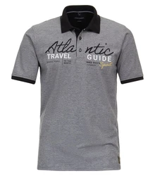 CASAMODA Polo-Shirt uni Grau/Blau