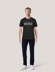 BOSS T-Shirt Regular Fit Schwarz/Braun/Gold/Rosa