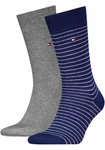 Tommy Hilfiger Socken TH MEN SMALL STRIPE SOCK 2P Dunkelblau/Grau/Dunkelgrau