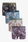Next Bandeau-Bikini-Top Boxershorts (4er-Pack) Dunkelblau/Mischfarben/Rot