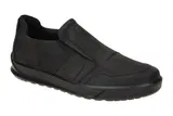 Schwarze lackierte Turnschuhe ohne Schnürsenkel image