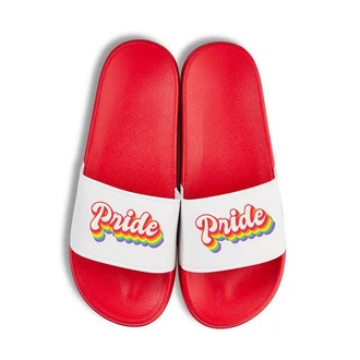 Youth Designz Pride Unisex Badelatschen Flip Flops Badeschuh Rot/Weiß/Creme/Rosa