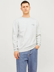 Jack & Jones Sweatshirt JJFERRIS SWEAT CREW NECK Grau/Hellgrau