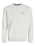 Jack & Jones Sweatshirt JJFERRIS SWEAT CREW NECK Grau/Hellgrau