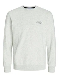 Jack & Jones Sweatshirt JJFERRIS SWEAT CREW NECK Grau/Hellgrau