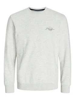 Jack & Jones Sweatshirt JJFERRIS SWEAT CREW NECK Grau/Hellgrau