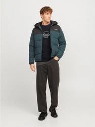 Jack & Jones Sweatshirt JJFERRIS SWEAT CREW NECK Dunkelblau/Blau/Schwarz