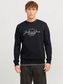 Jack & Jones Sweatshirt JJFERRIS SWEAT CREW NECK Dunkelblau/Blau/Schwarz