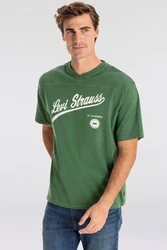 Levi's V-Shirt GRAPHIC VNECK TEE Grün/Dunkelgrün
