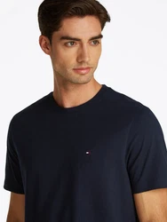 TOMMY HILFIGER T-Shirt 'Ess Seasonal' Dunkelblau/Hellblau
