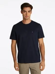 TOMMY HILFIGER T-Shirt 'Ess Seasonal' Dunkelblau/Hellblau