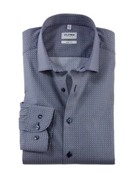 OLYMP Businesshemd Level Five body fit Grau/Dunkelblau/Blau