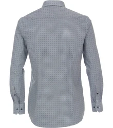 VENTI Businesshemd extra langer Arm Print Grau/Blau/Dunkelblau