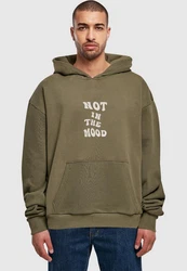 Merchcode Kapuzensweatshirt NITM-Whirled Back x Ultra Heavy Hoody (1-tlg) Dunkelgrün/Khaki