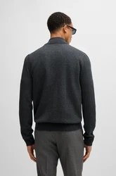 BOSS Strickjacke H-Eltorno Dunkelgrau/Grau/Dunkelblau