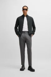 BOSS Strickjacke H-Eltorno Dunkelgrau/Grau/Dunkelblau