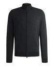 BOSS Strickjacke H-Eltorno Dunkelgrau/Grau/Dunkelblau