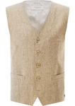 Carl Gross Anzugweste Khaki/Beige/Braun/Weiß
