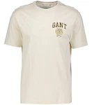Gant T-Shirt CREST GRAPHIC Regular Fit Khaki/Grau/Dunkelblau