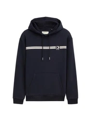 TOM TAILOR Denim Sweatshirt Hoodie mit Print Dunkelblau