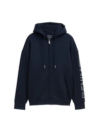 Sweatjacke Relaxed Hoodie Jacke mit Logoprints