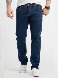 Regular-fit-Jeans Herren Jeans Stonewashed Dunkelblau RC-2414