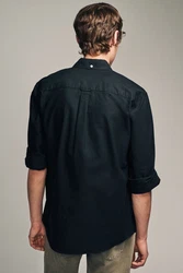 Next Langarmhemd Oxford Slim Fit Dunkelblau/Hellblau/Blau