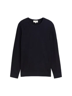 TOM TAILOR Strickpullover mit Rundhalsausschnitt Mlange-Optik TOM TAILOR Strickpullover mit Rundhalsausschnitt Mlange-Optik